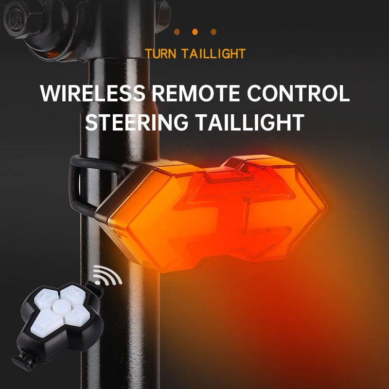 Wireless Remote Control Steering Light Tail Light USB Charging Waterproof Night Riding Cool Riding Warning Sign