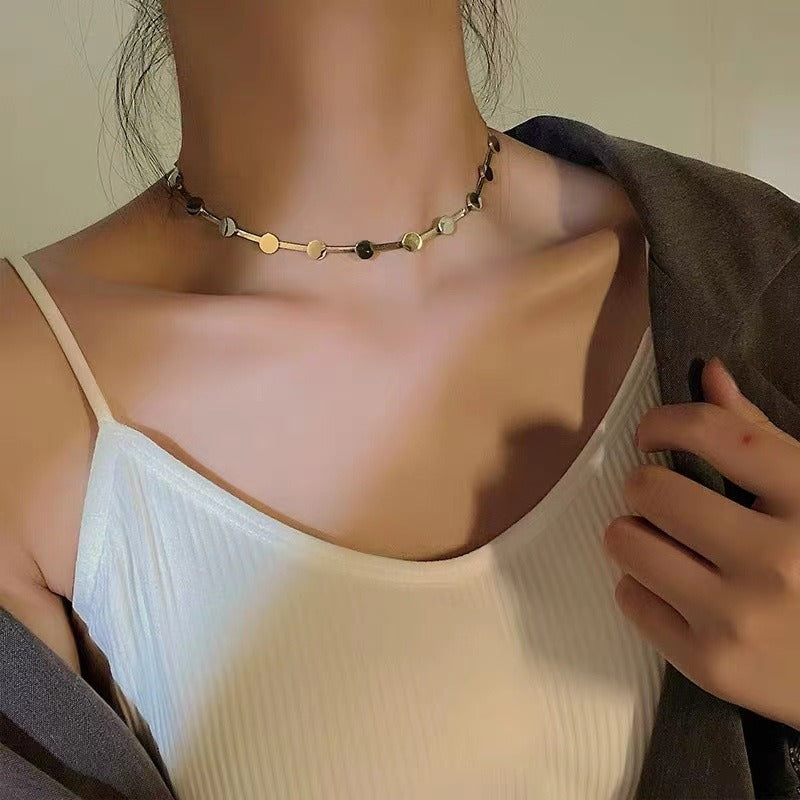 Titanium steel non fading temperament neck chain minimalist collar female collarbone chain