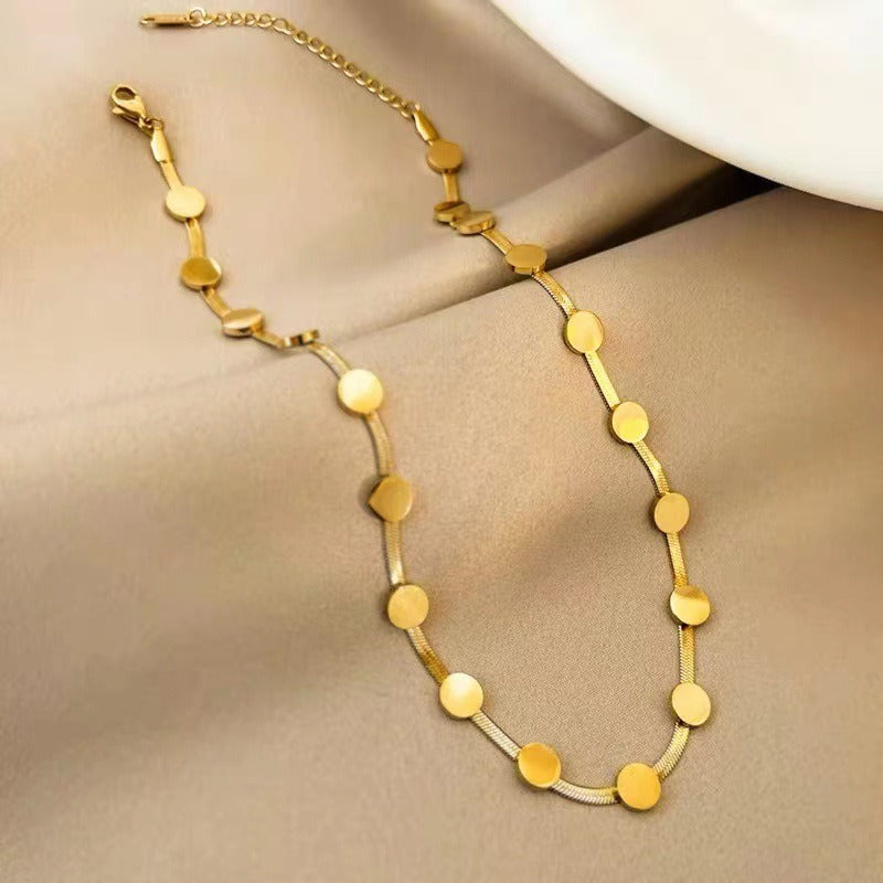 Titanium steel non fading temperament neck chain minimalist collar female collarbone chain